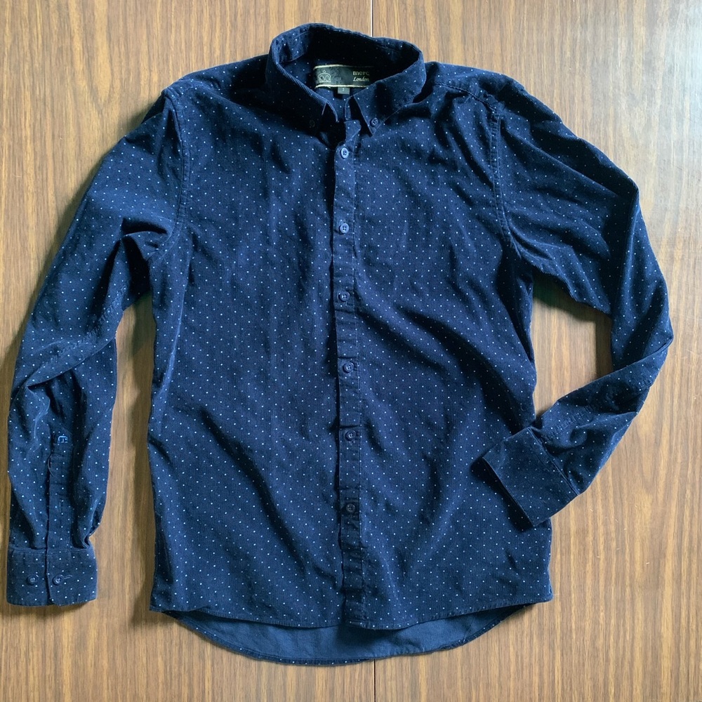 Classic Casual Vintage Blue button down Shirt